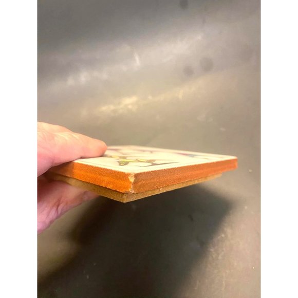 Vintage Mag Mor KOKOPELLI Dancing Native Trivet Tile By Christine Fitzgerald - Picture 3 of 4